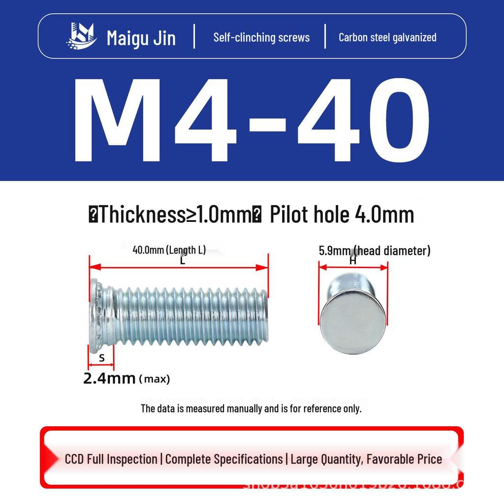 Flat Head Carbon Steel Galvanized Rivet Nuts FH-M2 to M10 - Free Shipping