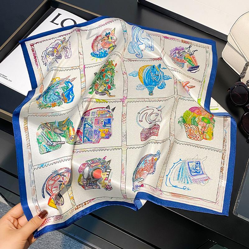 100% Natural Silk Scarf Women Mulberry Luxury High Quality Square Fashion Hair Neckerchief Shawl Wraps Hijab Bandana Scarves