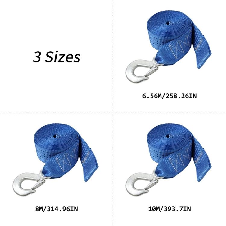 Replacement Winch Strap Boat Trailer Accessories 19.7/26.2/32.8ft Heavy Duty Strap Trailer Winch Strap with Safety Hook