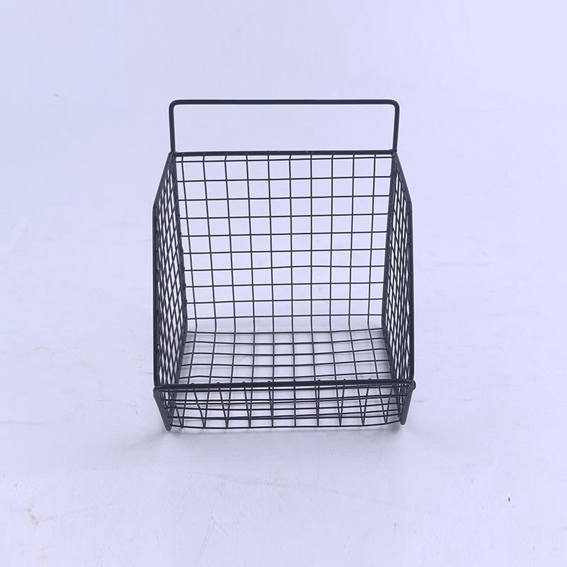 Adhesive No-Drill Hanging Storage Basket for Kitchen and Bathroom