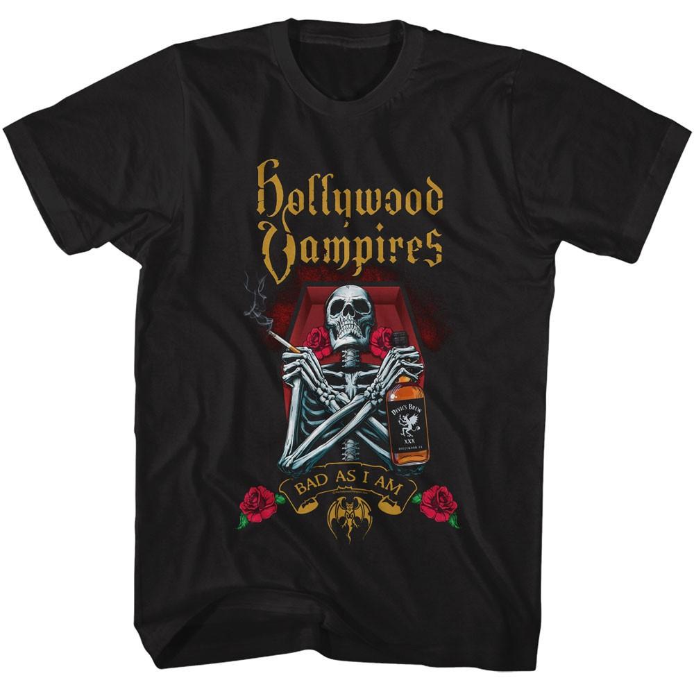Hollywood Vampires Devils Brew Bad As I Am Men s T Shirt Rock Music Merch XXL