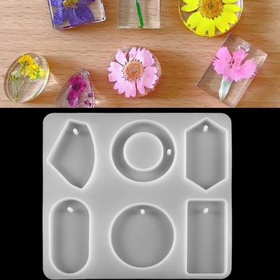 6 יחידות תליון עגול יציקה סיליקון אפוקסי תבניות סטים UV אפוקסי שרף תבניות כלים להכנת תכשיטים עשה זאת בעצמך ממצאים ערכות אספקה