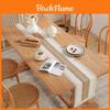 Nordic Minimalist Cotton Linen Table Runner With Tassels For Dining Room Decor