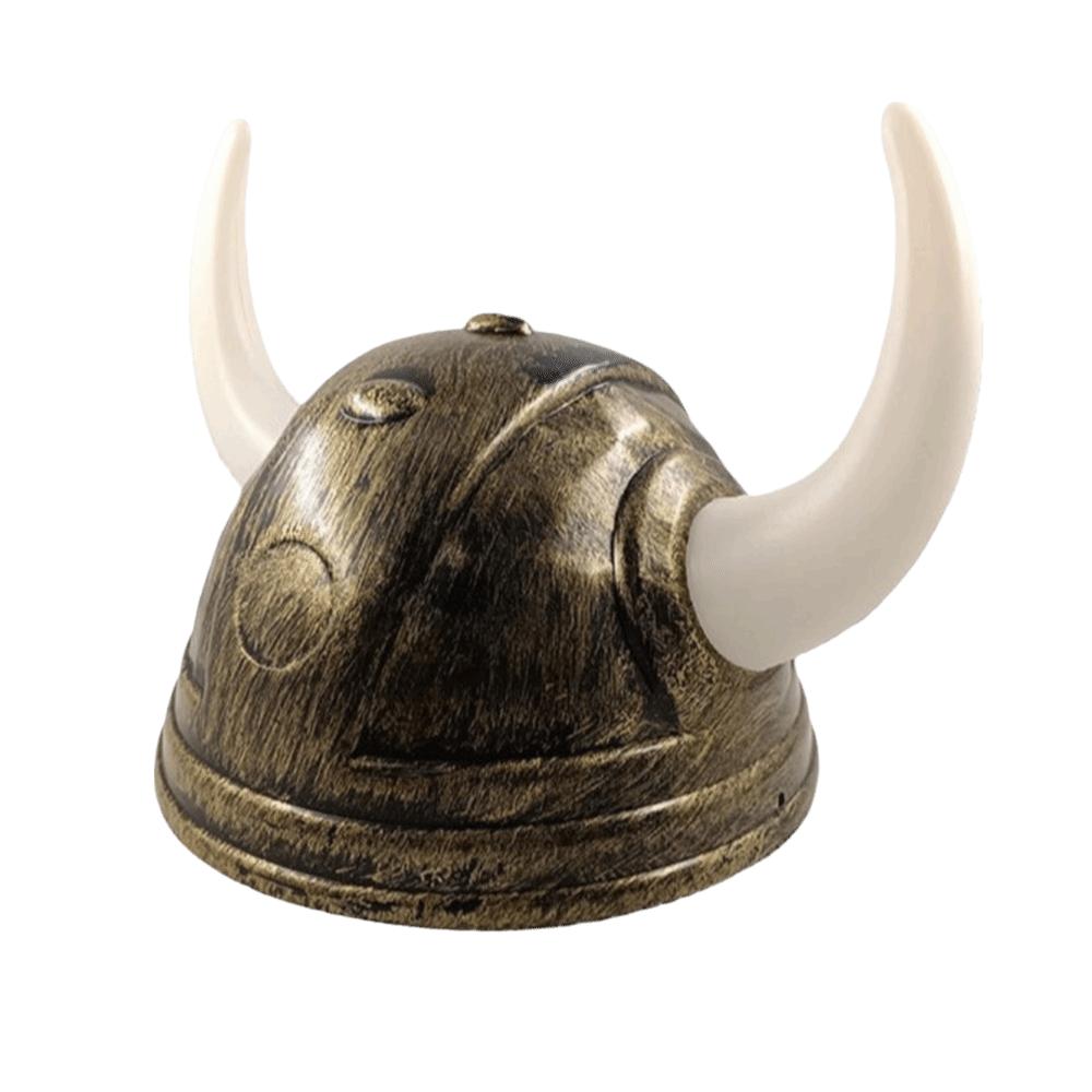 Antik aussehender Wikingerhorn-Hut Helm Kunststoff-Stierhorn Kopfbedeckung Herren Damen