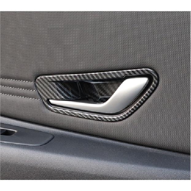 For Hyundai Tucson   Carbon Fiber Inner Door Handle Bowl Cover Trim 4pcs