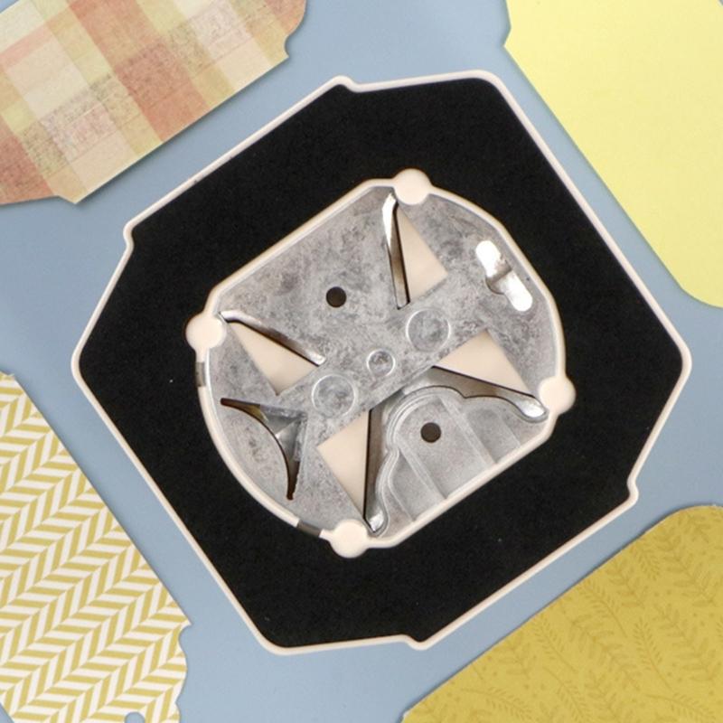 4 In 1 Scrapbooking Edge Decorator Efficient Hole Punch High Capacity for Quick Document Handling with Compacts Size