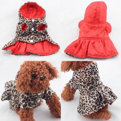 Evcil Köpekler Leopar Pamuklu Kapşonlu