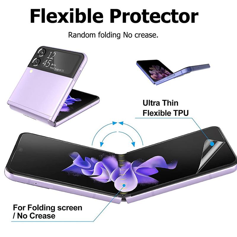 3 In1 Protective Film Galaxy Z Flip3 Front Back Side Screen Protector