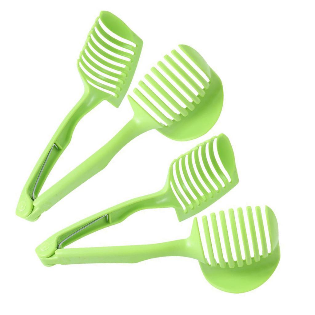 Fruit Onion Cutter Guide Tongs Lemon Slicers Holder Manual Round Fruit Cutter Slicers Household Kitchen Tool