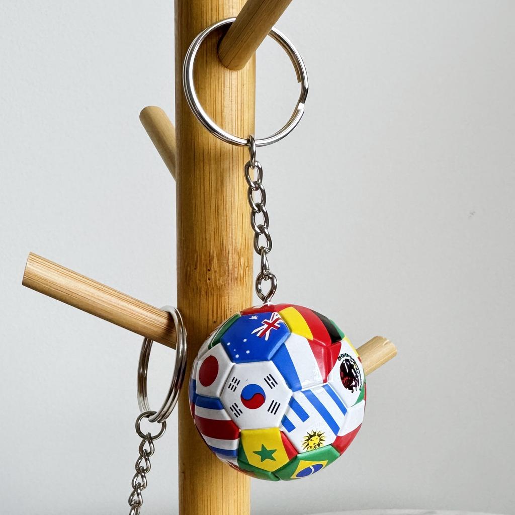 Weltflaggen Fußball Schlüsselanhänger Geschenk für Fans