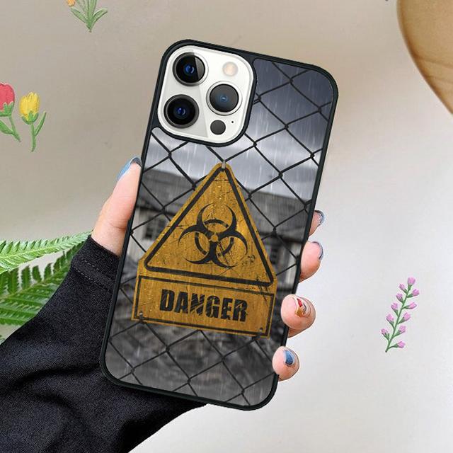 Nuclear Radiation Warning Sign Phone Case For iPhone 17 Air 15 16 11 12 13 14 Pro Max Cover For iPhone 17 Air Max Plus Fundas