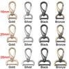 16mm/20mm/26mm Metal Belt Keychain Trigger Clips Pet Leash Hooks Detachable Snap Hook Leather Strap Buckles
