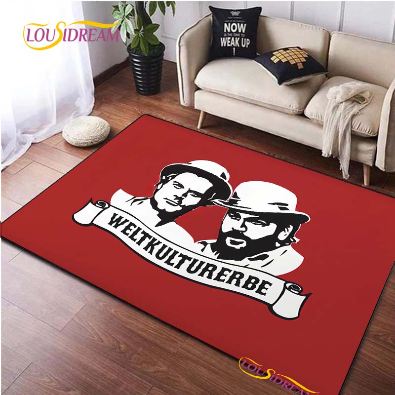 Bud Spencer & Terence Hill Szőnyeg Nappalihoz Hálószobai Szőnyeg Konyhai Ajtó Gyerekek Csúszásmentes Padlószőnyegek fotózási kellékek Alfombra Szőnyeg