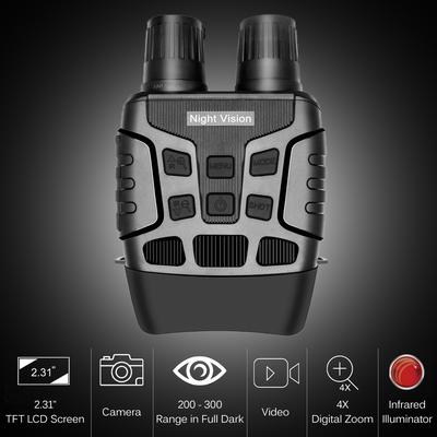 4x Zoom Digital Night Vision Binoculars with Camera Video Capability for Outdoor Hunting Caving