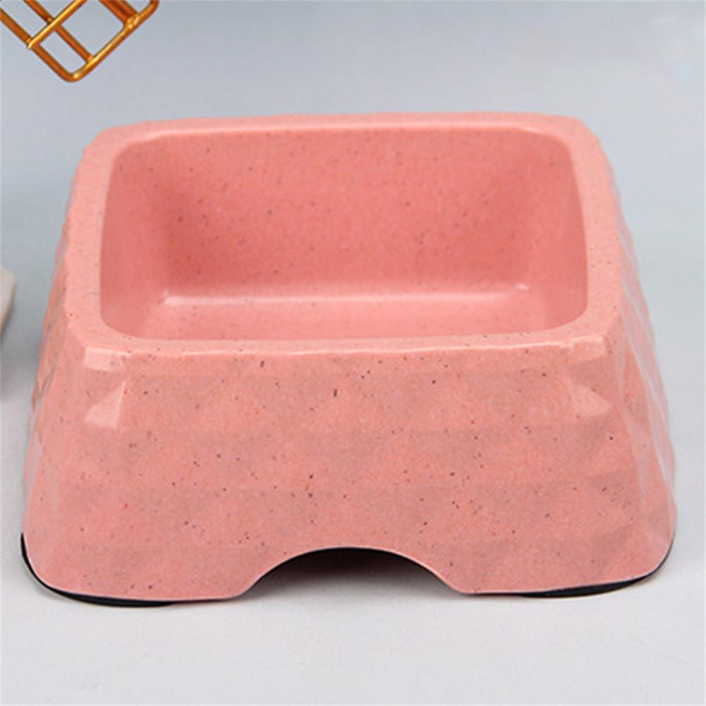 Bamboo Fiber Pet Single Bowl Small Dogs Puppy Feeding Food Drinking Water Bowls Non-Slip Cat Feeder Indoor Kitten Tableware