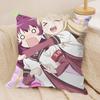 Yuru Yuri Cushion Cover Soft Plush Fabric DoubleSided Printed Sofa Cushion Cover for All Seasons Home Decor Gift