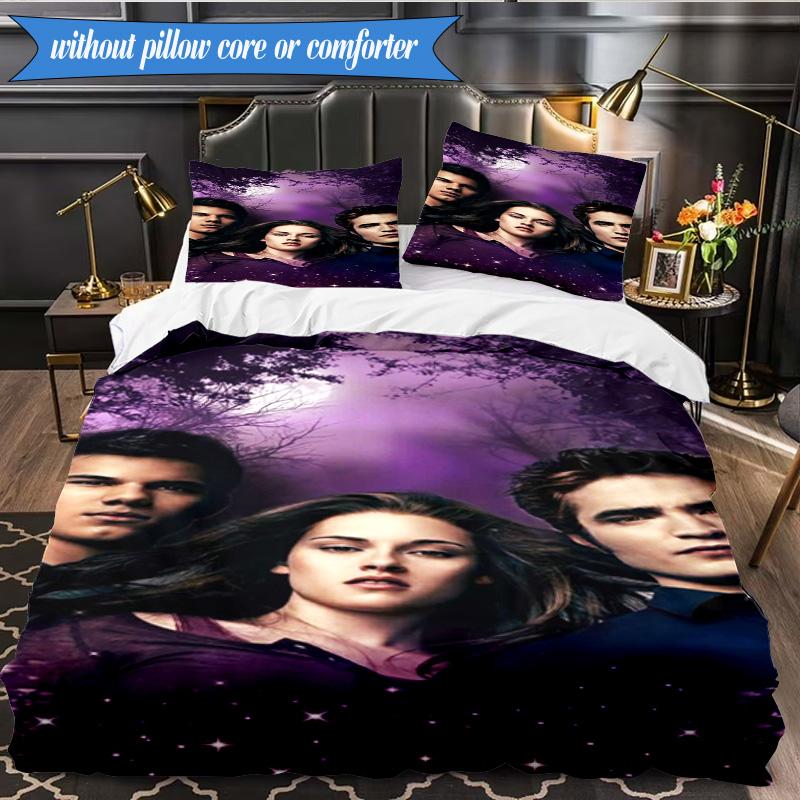 vampire Saga Romance 3pcs K-pop music group Bedding set,Ideal for Bedroom, Dormitory,Including Duvet Cover And 2pcs Pillowcases,Fan gifts