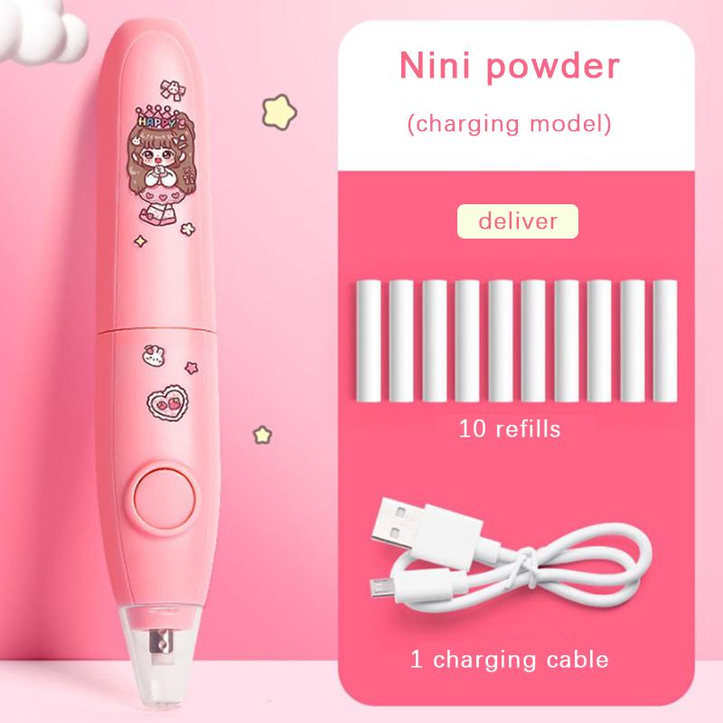 Elektrischer Radiergummi, Bleistiftzeichnung, niedliche Knetradiergummis, Kinder, Schüler, Kawaii-Radiergummi