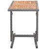 vidaXL Gartentisch Anthrazit Poly Rattan und Massivholz Akazie