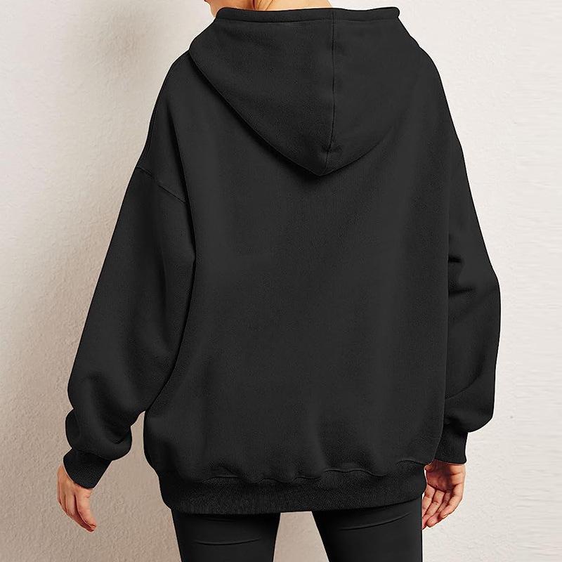 2024 Women's Spring/Autumn Hooded Sweatshirt with Pockets