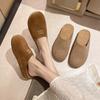 2025 Spring New Bag Head Half Slippers Women's One-pedal Casual Shoes Inner Height Increase Low-heeled Women's Shoes