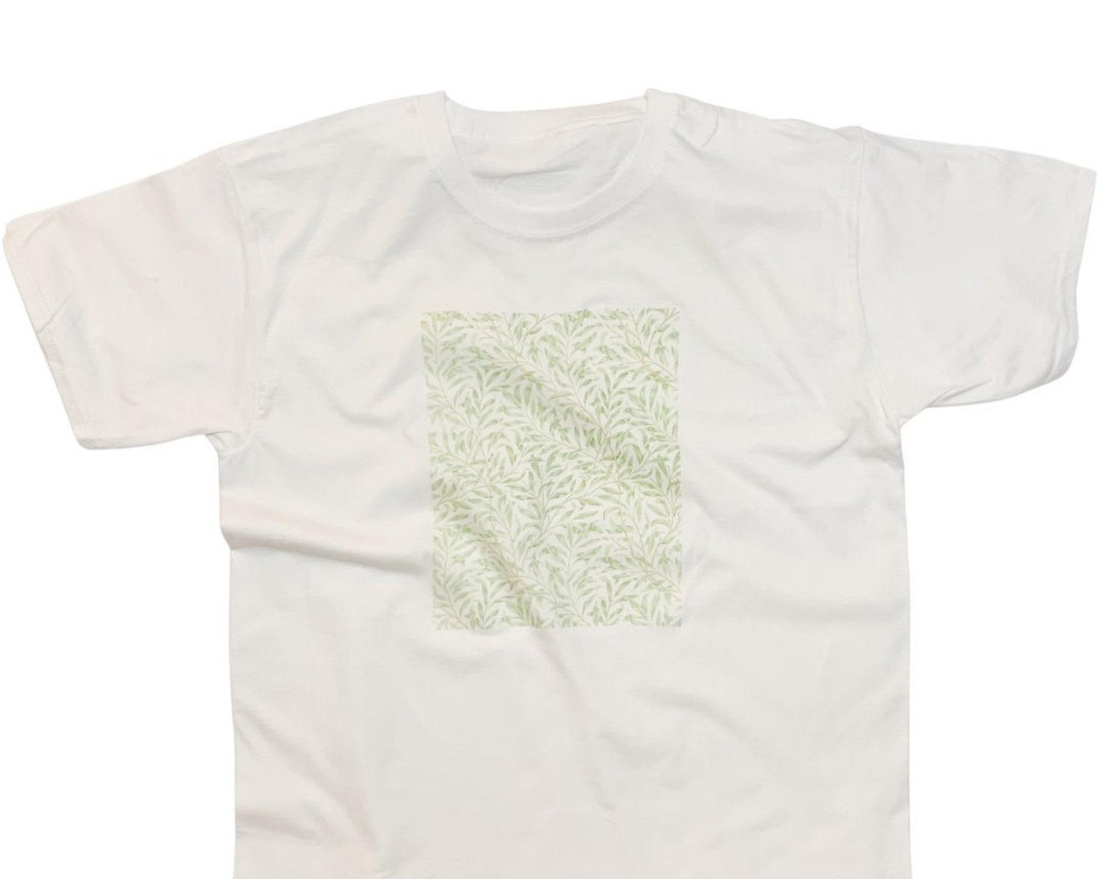William Morris Willow Bough T-Shirt, Sage Green Art Nouveau Print 2XL