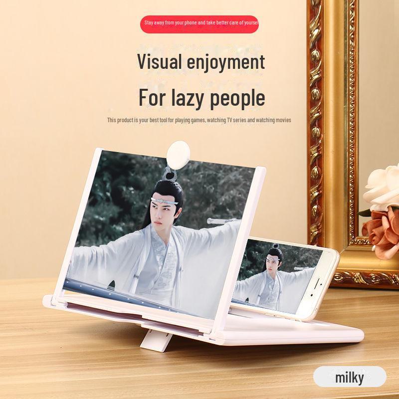 Amplificador de tela de celular F3 com vídeo HD Lupa retrátil de 10"/12" e suporte de mesa