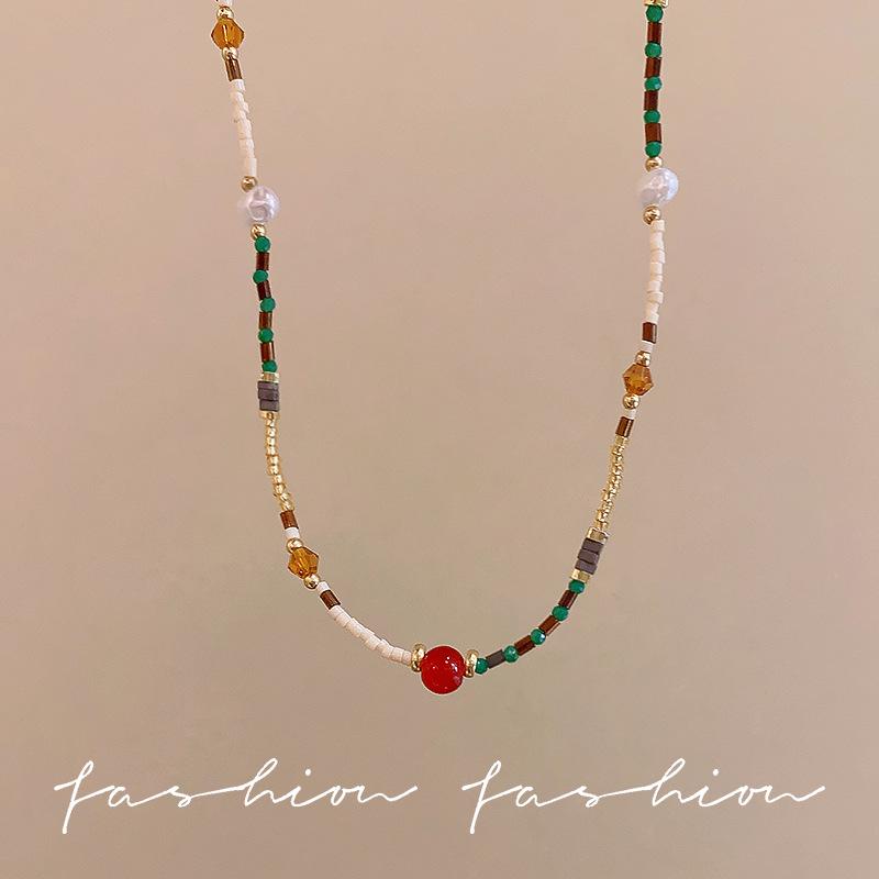 Colier Etnic Stil Ghioc de Stejar: Accesoriu de îmbrăcăminte unisex din bumbac și in țesut manual