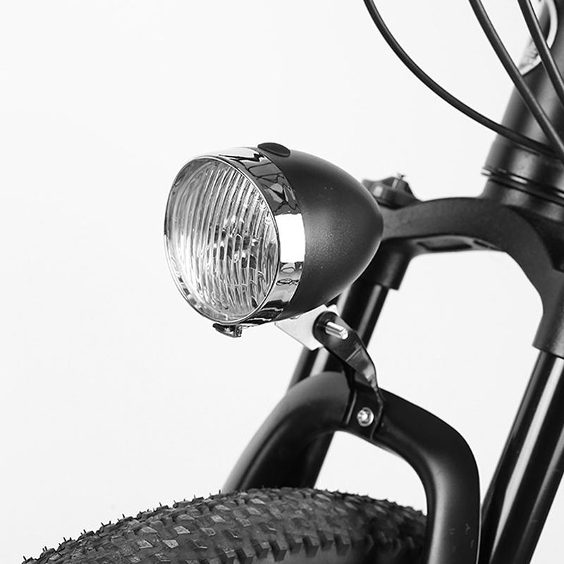 Klassischer Retro-Fahrradscheinwerfer ABS-Gehäuse 3-LED-Fahrradlicht Fahrrad Nachtfahr-Warnleuchte Frontleuchte Ohne Batterie