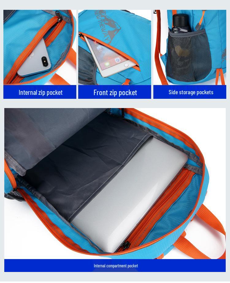 Lightweight Foldable Waterproof Backpack for Outdoor Travel, Hiking, Cycling, and Sports with Large Capacity