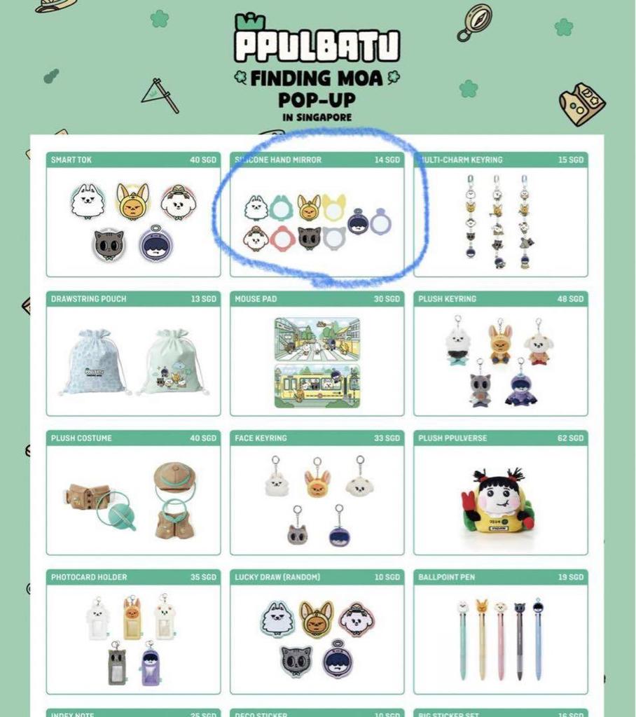 [USED] TXT Purbatu Singapore Hand Mirror Fanchun