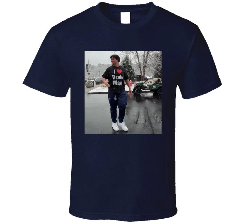 Will Campbell Wearing I Heart Drake Maye Shirt New England Football Fan T Shirt S