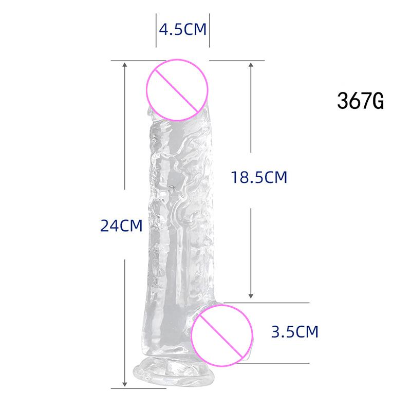 Big Crystal Jelly Realistic Clear Dildo Suction Cup Huge Transparent Penis Dick Anal Product Sex Toys For Woman Lesbian Adult