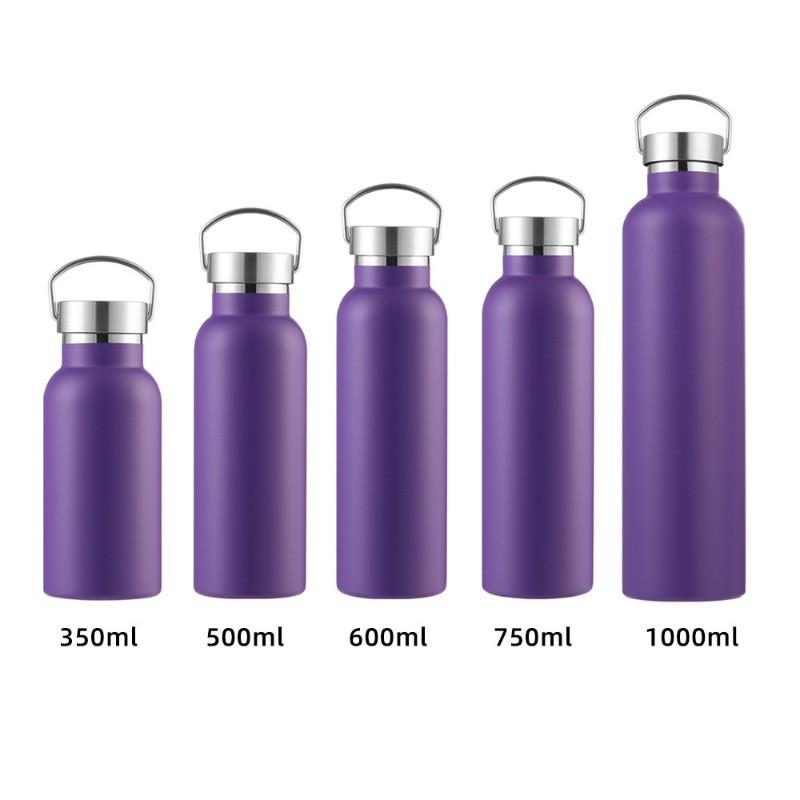 304 Stainless Steel Vacuum Insulated Travel Mug With Wide Mouth Handle Outdoor Hiking Camping Gym Office Use