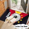 Custom Name German Football Badge Emblem Rug for Living Room, Game Rooms, Office, Bedroom, Floor Mat Playful Design, Fan Gifts Christmas Decor
