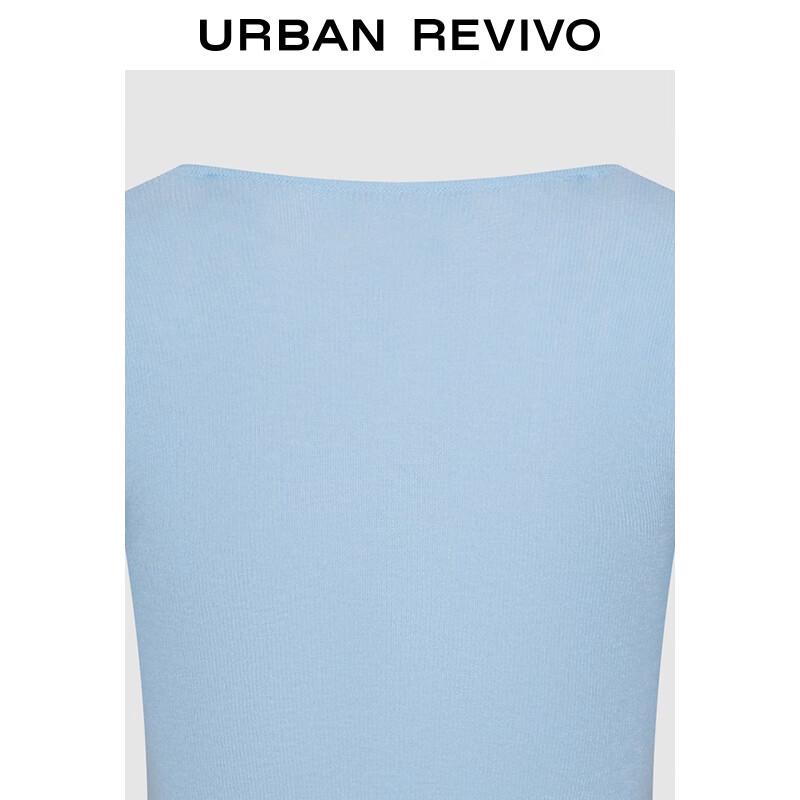 UR Women's Casual Faux Two-Piece Knot Knit Top