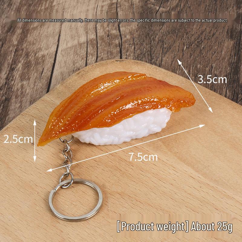 Sushi Pendant Keychain: Japanese Cuisine Display Prop