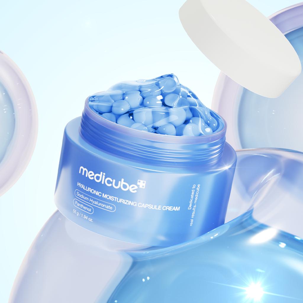 Medicube Hyaluronic Moisture Capsule Cream 55ml - Deep Hydration Barrier Soothing Care, Korean