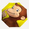 Curious George Fashionable Automatic Opening/Closing Folding Umbrella. Portable and Foldable, Ideal for Gift, Travel, and Daily Use.