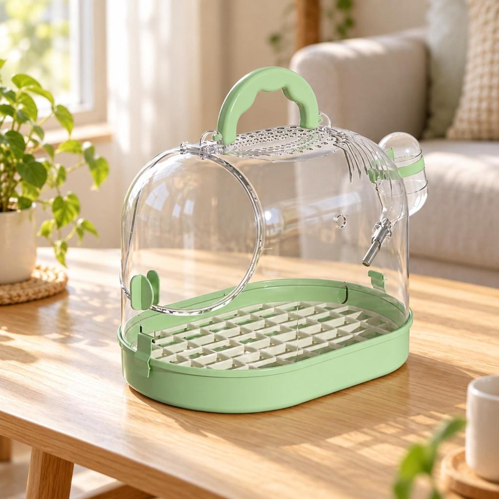Hamster Travel Carrier Ventilated with Handle Compact Cage Removable
