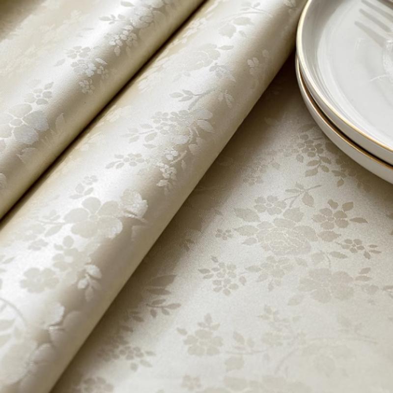 Runde Tischdecke aus Kunststoffspitze, dicke, mehrfarbig bedruckte Tischdecke, wasserdicht, ölbeständig, waschbar