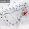 1PCS Luxurious Diamond DIY Heart Star Pearl Shoe Chain Punk Original Detachable Studded Pentagram Shoe Accessories Jewelry Penda