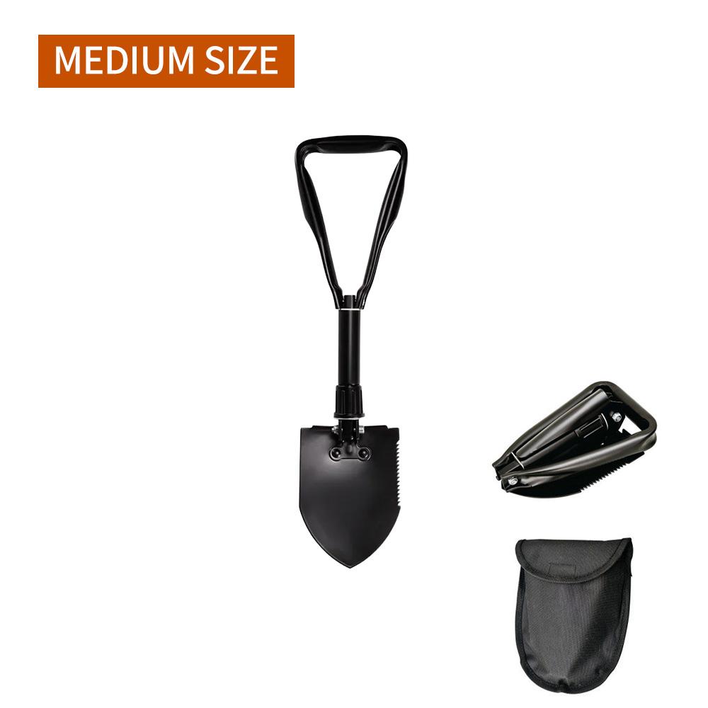 

Black Medium-Sized Foldable Soldier Shovel Multi-Purpose Outdoor Gear Vehicle-Mounted Camping Shovel