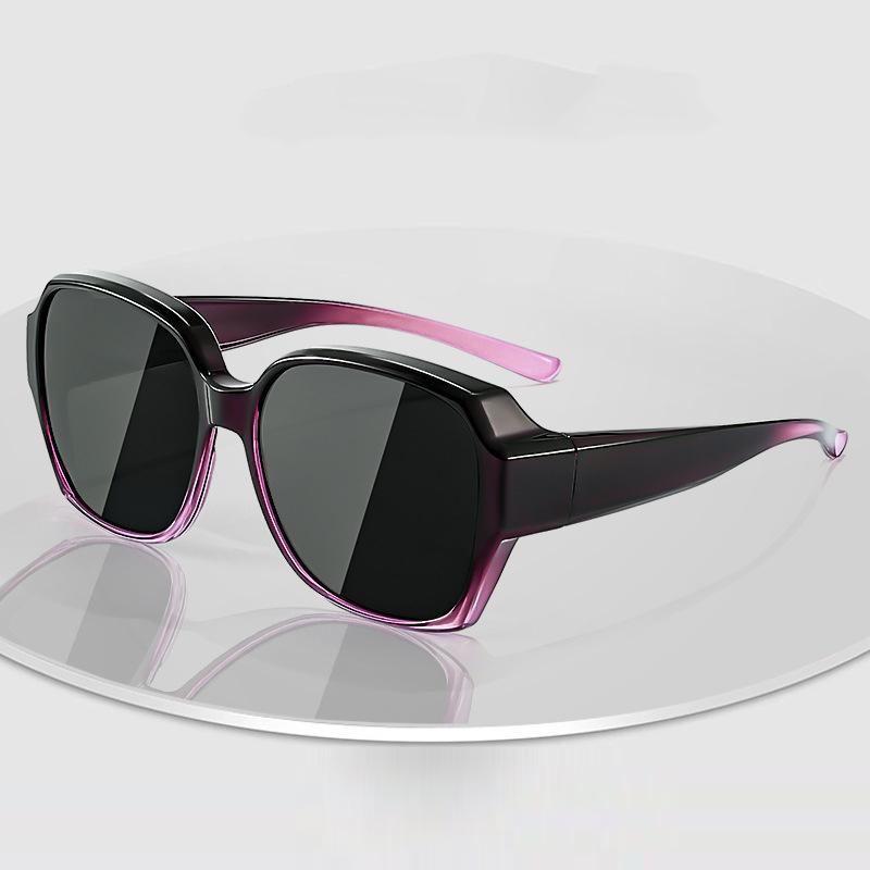 Fashion Round Polarized Sunglasses Cover Over Myopia Prescription Glasses Portable Men Women Vintage Fishing Driving Eyewear