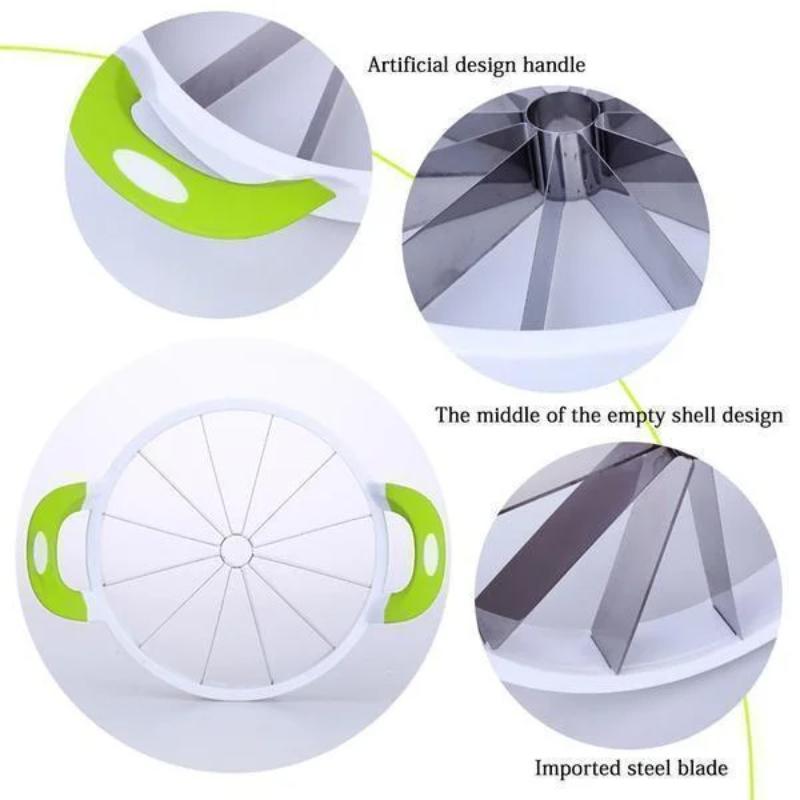 Watermelon Slicer Stainless Steel 12 Piece Watermelon Cutter Multifunctional Hami Melon Fruit Slicer Stone Remover Fruit Tool