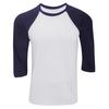 Canvas 3/4-ermet baseball T-skjorte for menn