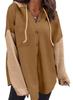 2026 Autumn/Winter European & American Style Loose Casual Button-Up Hooded Sweatshirt