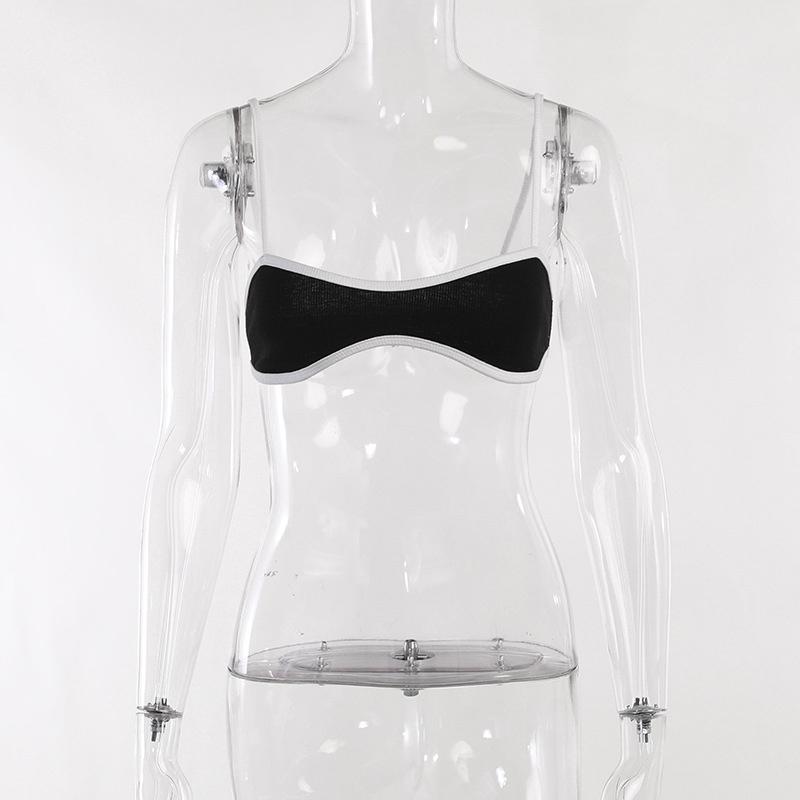 

Ультракороткий укороченный топ с двумя завязками Модные гламурные цвета 2024 для женщин L чёрный