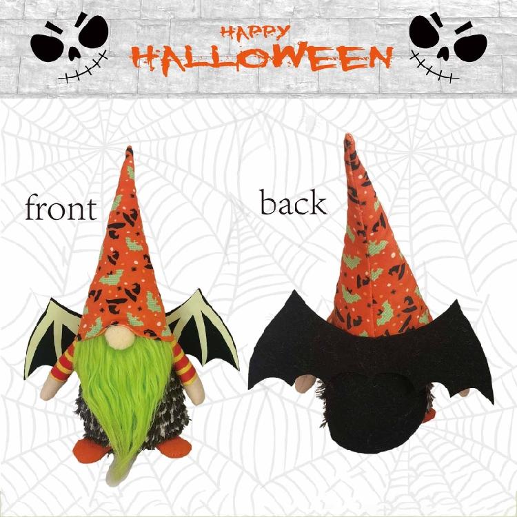 Luminous Halloween Gnome Plush Dwarf Decorations Faceless Plush for Doll Party D