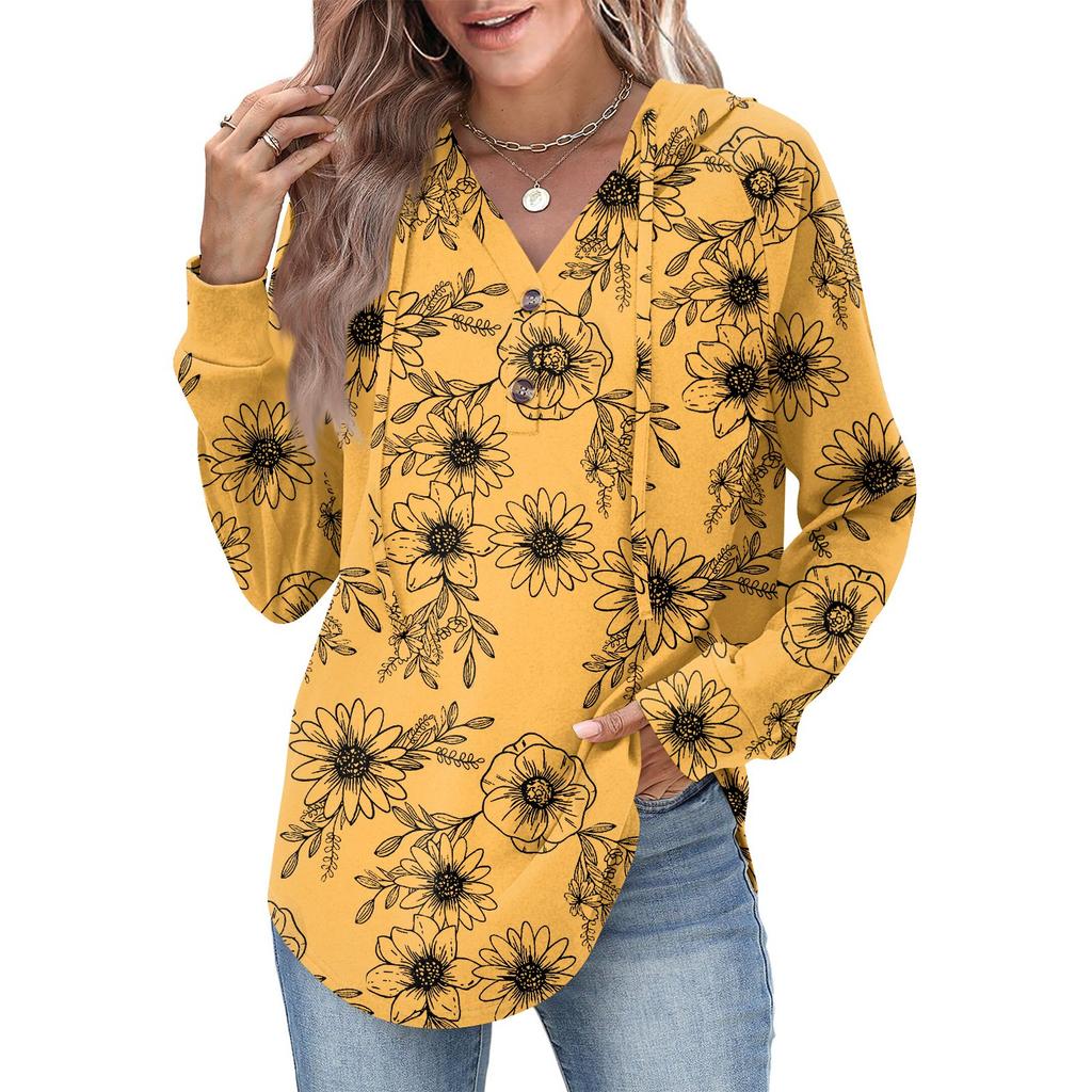 Women's Fashion Women's Lightweight Long Sleeve Pullover With Pockets Preppy Graphic Hoodie